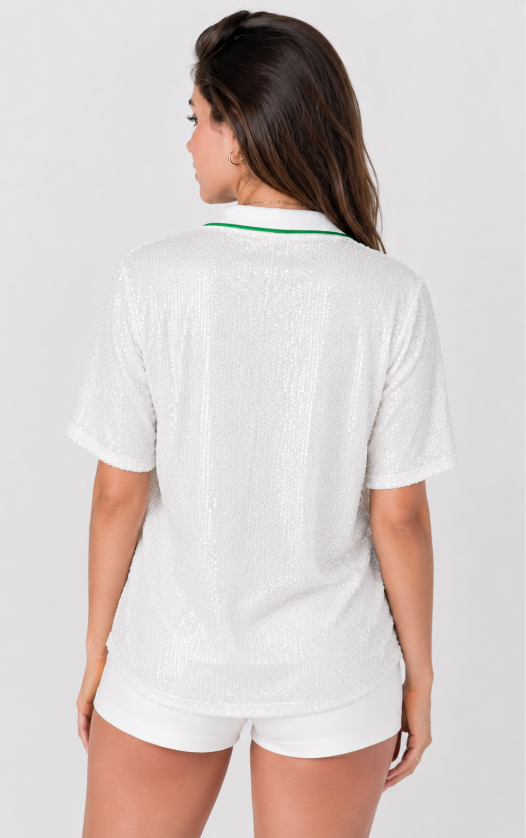 Camisa Polo Paetê Hexa